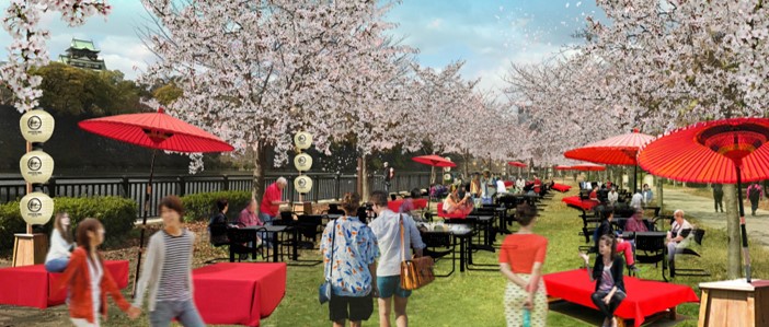 桜の名所 大阪城公園 でお花見バーベキュー 大阪城 和ーべきゅう Osaka Style