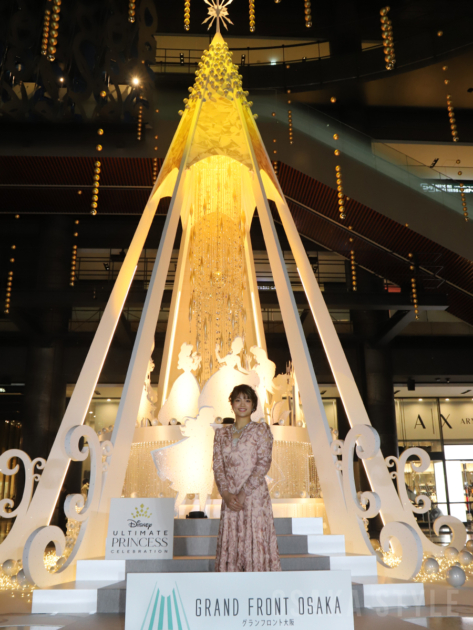 グランフロント大阪のクリスマスツリー点灯式に阿部詩選手