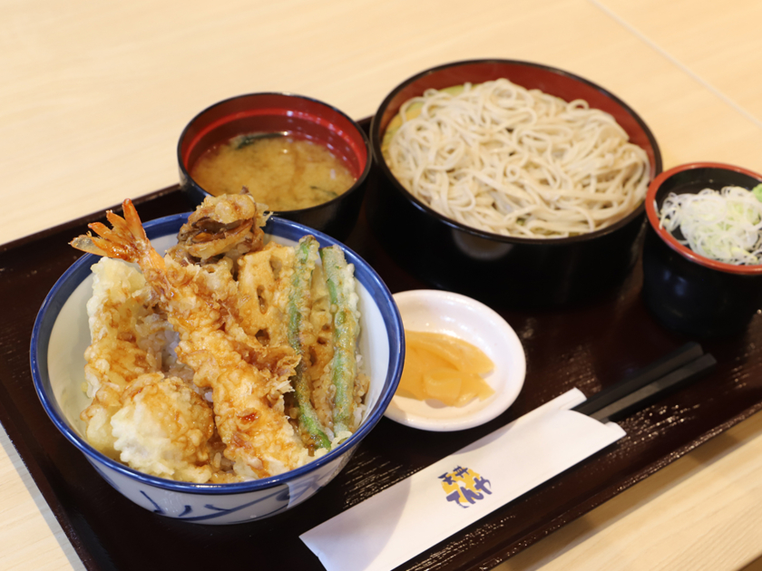 オールスター天丼 小そばセット