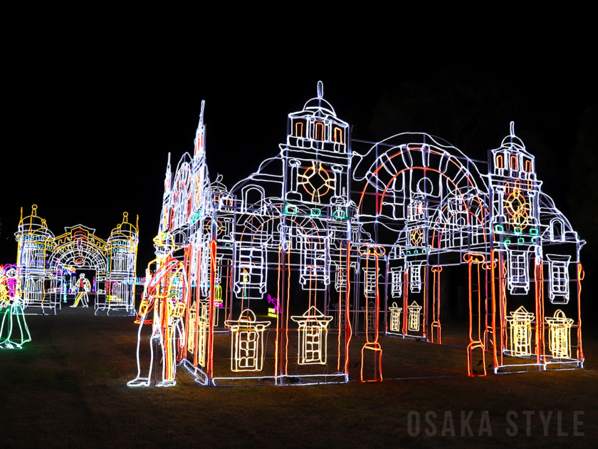 大阪城西の丸庭園でイルミネーションイベント「大阪城イルミナージュ」