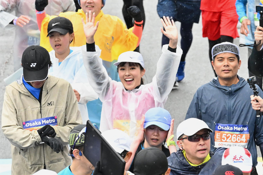 ゴールの瞬間の前田春香アナウンサー