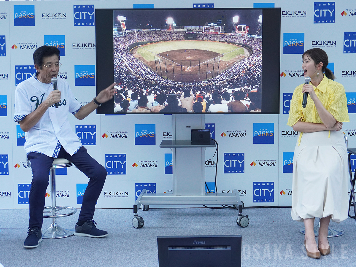 江本孟紀さんと稲村亜美さんによるトークショ