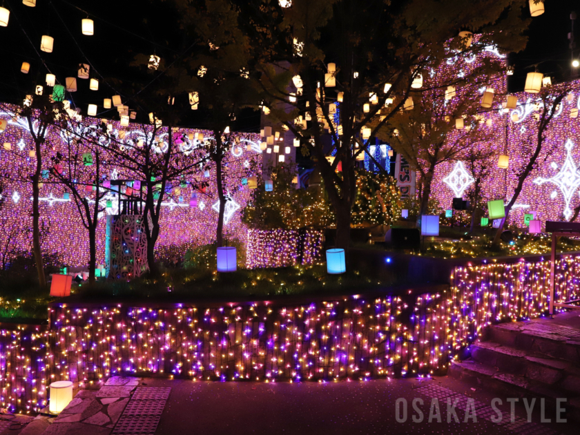 ひらかたパークでイルミネーションイベント「光の遊園地」