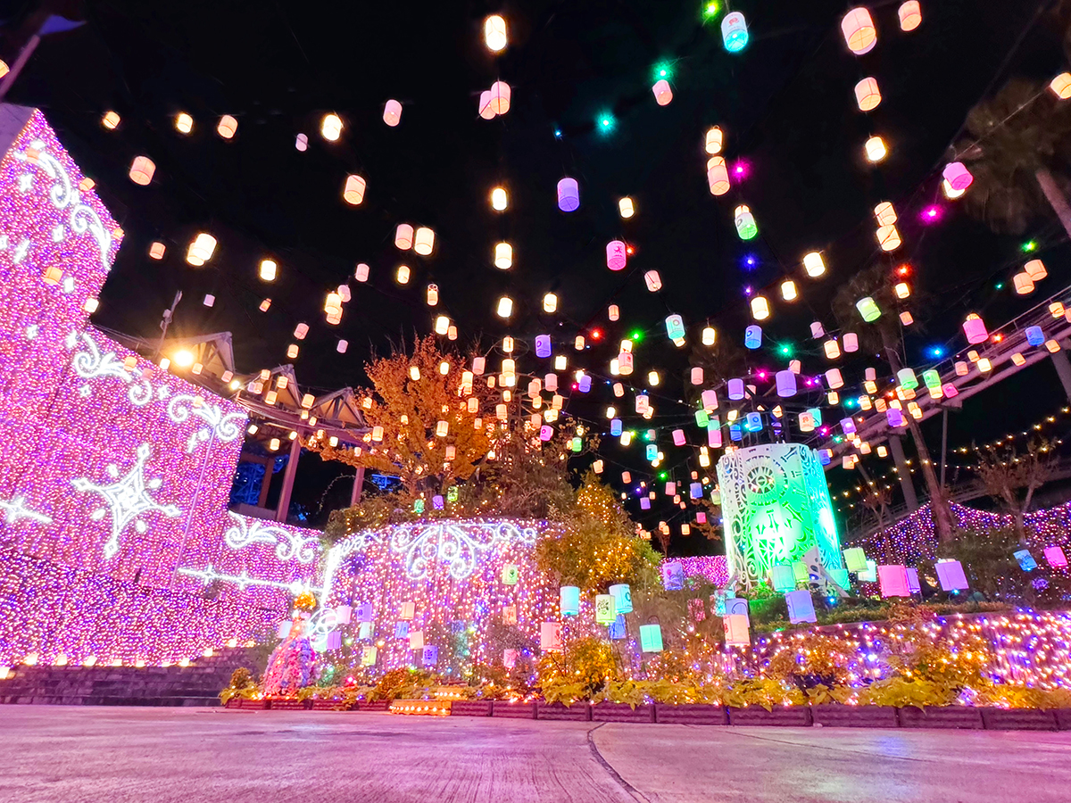 ひらかたパークでイルミネーションイベント「光の遊園地 ～Flowering Illumination～」