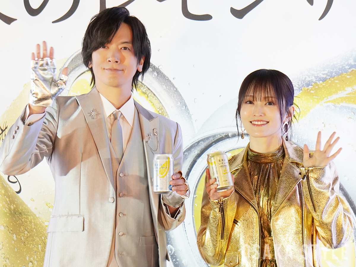 動画】DAIGOさん、山本彩さん登場 道頓堀で「未来のレモンサワー
