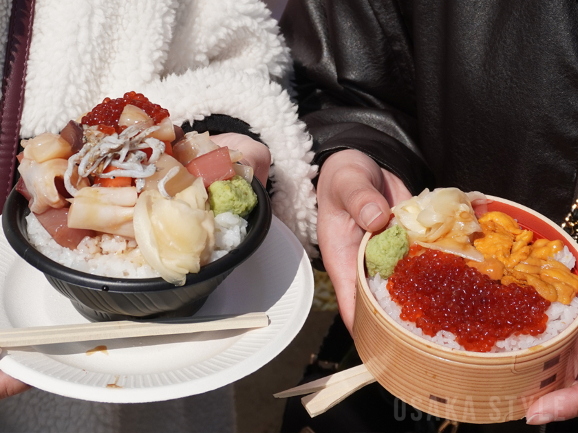 ゴロッと！海鮮めちゃ盛り丼、うに・いくら丼