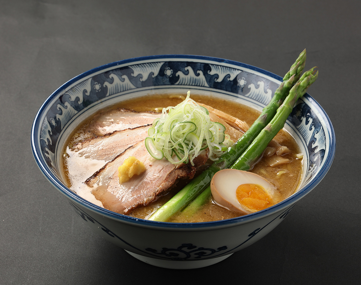 「らぁめん千寿」日高うまぶしアスパラ特製味そらぁめん