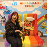 アンパンマン列車25周年記念パネル展のフォトスポット