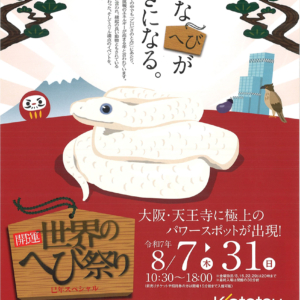 近鉄アート館で「開運・世界のへび祭り」