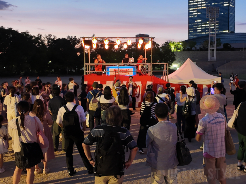 「大阪グルメEXPO2025 supported by SUNTORY」で盆踊り大会