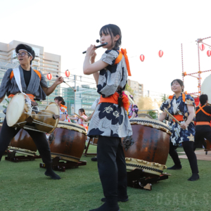 柴島高校和太鼓部による演奏