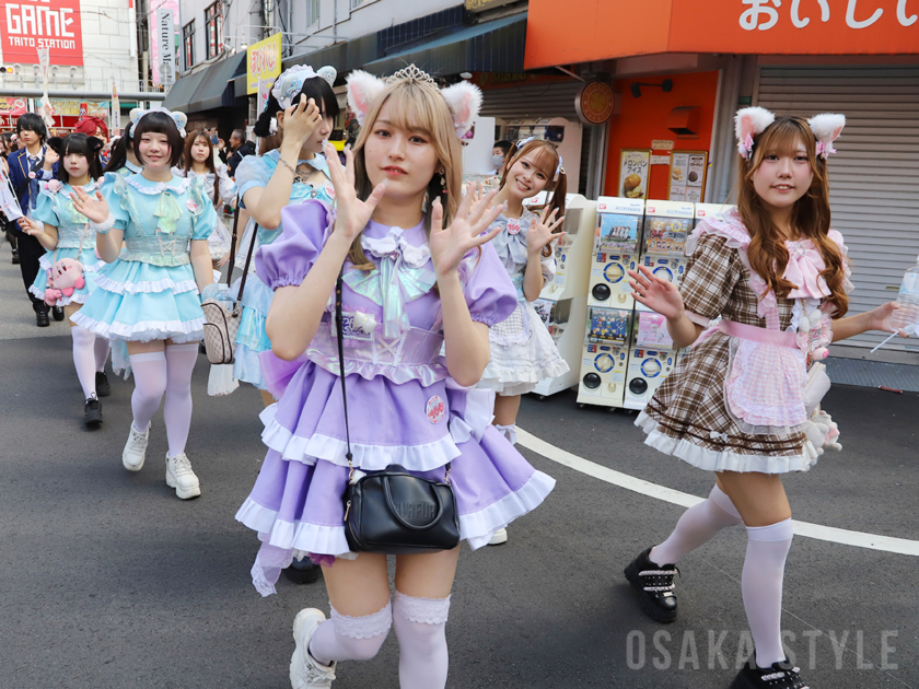 浪速区制100周年「浪速区商店会連盟 なにわ100人パレード ～メイドさん大集合～」