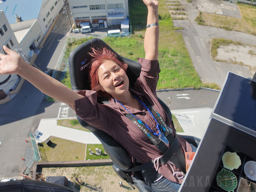 空中レストラン「Dinner in the Sky OSAKA」を体験