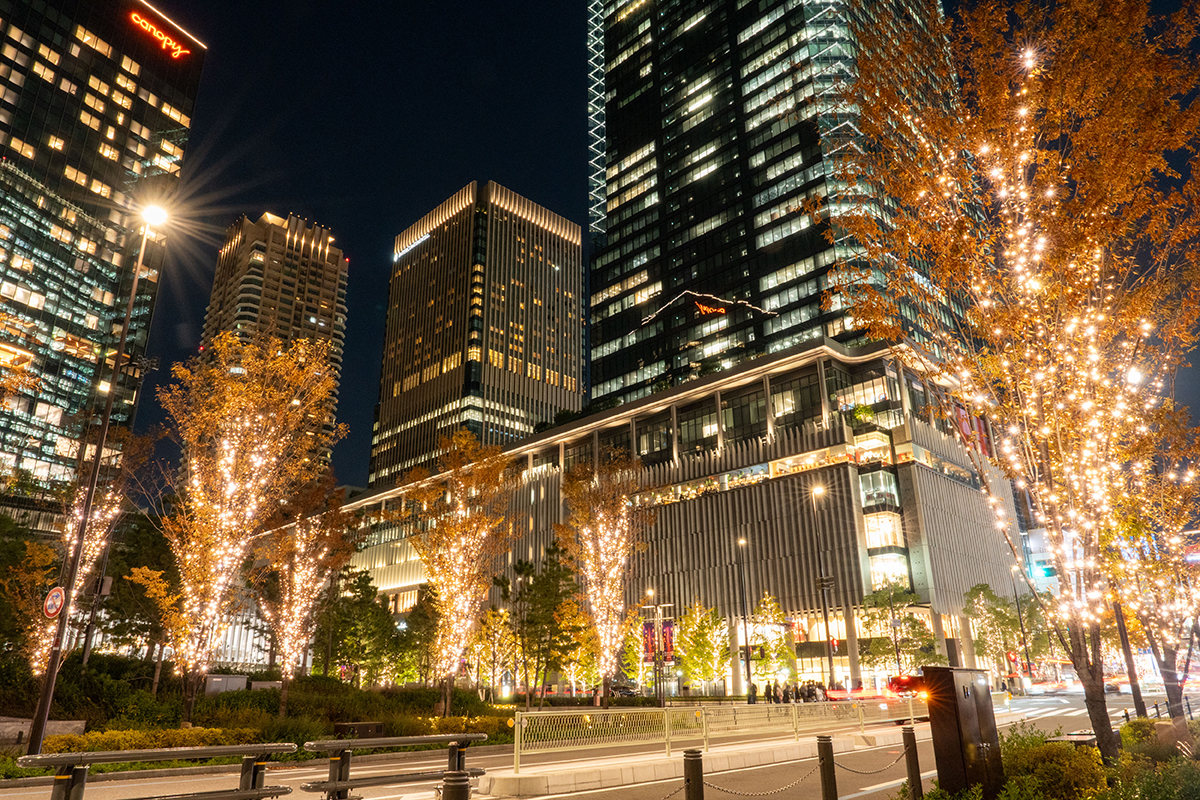 グラングリーン大阪でイルミネーション点灯