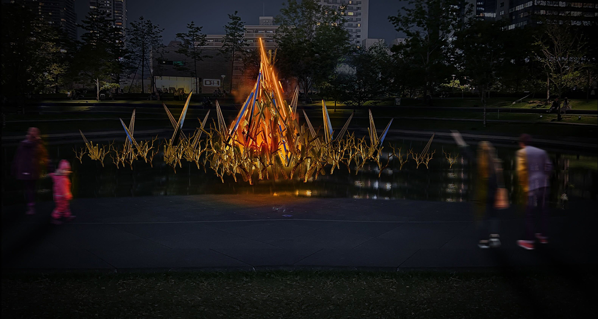 12号 高級電気入 篝火 篝火型シグネチャーモニュメント 「THE KAGARIBI」 – OSAKA STYLE