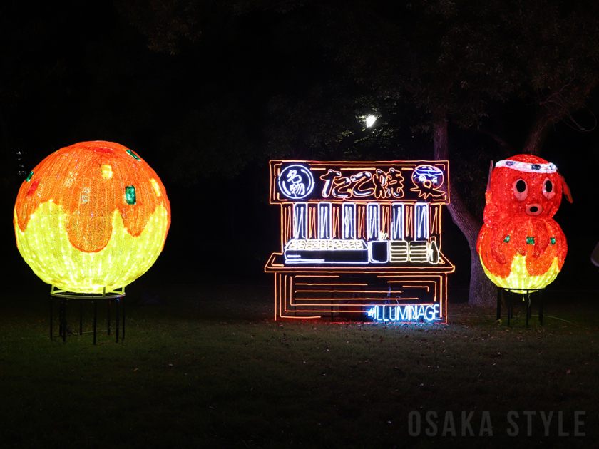 たこ焼きがモチーフのイルミネーション