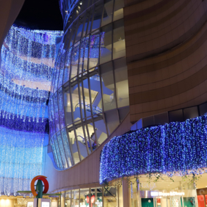 なんばパークス「光の滝」