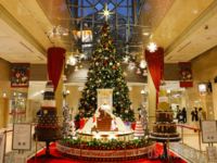 ディアモール大阪でクリスマスツリー ショータイム