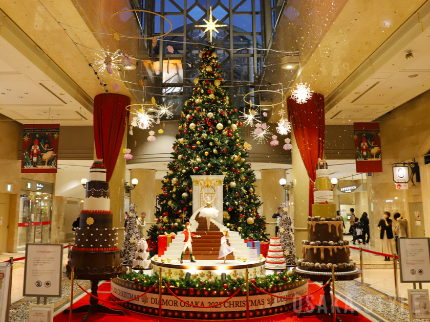 ディアモール大阪でクリスマスツリー ショータイム