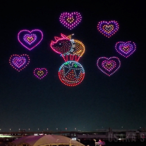 ドローンショー「モンスターハンターワイルズ・ナイトキャンバス」