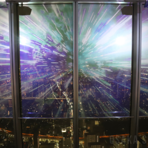 ハルカス300でプロジェクションマッピング「もしも大阪が宇宙に迷い込んだら」