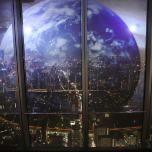 ハルカス300でプロジェクションマッピング「もしも大阪が宇宙に迷い込んだら」