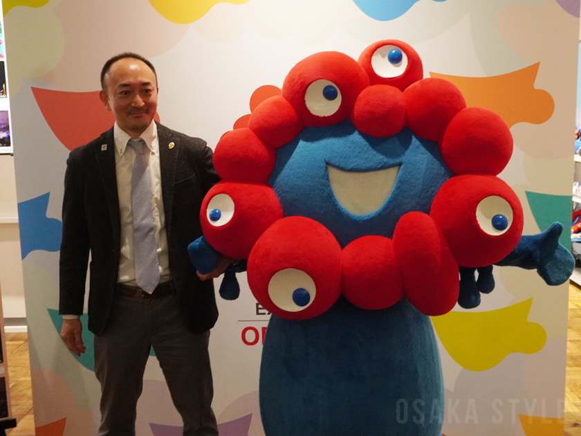 西村宣浩さん、ミャクミャク