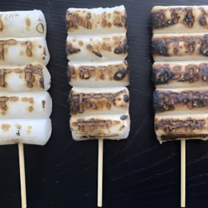 「喜八洲総本舗」コゲ少なめ、コゲ普通、コゲ多め