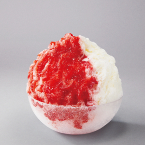 天然水の削り氷 濃い苺みるく