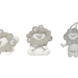 白ミャクミャクの新商品「お手玉風ぬいぐるみ／這型ぬいぐるみ／全身ぬいぐるみポーチ