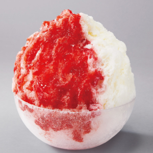 天然水の削り氷 濃い苺みるく