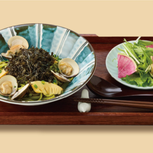 はまぐりと筍の海苔バター