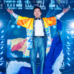 関西コレクションに吉村洋文知事　全国豊かな海づくり大会「魚庭の海おおさか大会」をPR