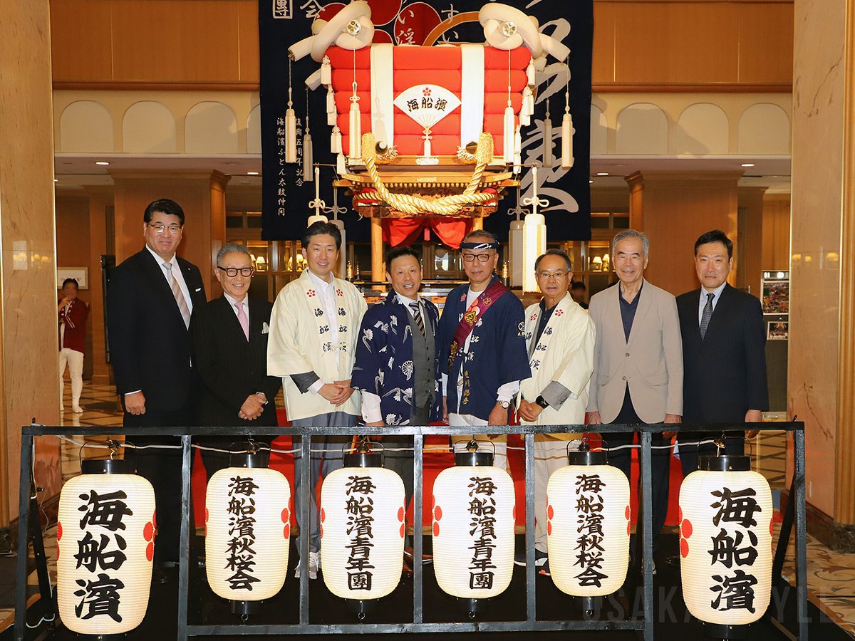 「海船濱ふとん太鼓」展示・披露セレモニー