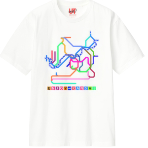 ユニクロ JR西日本とコラボレーションしたTシャツ（路線図）