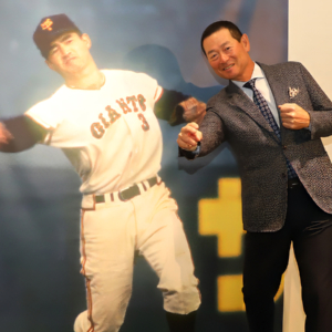 フォトスポットに桑田真澄さん