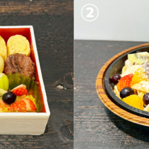 「アイスビストロヒライ」日の丸弁当、ボロネーゼ