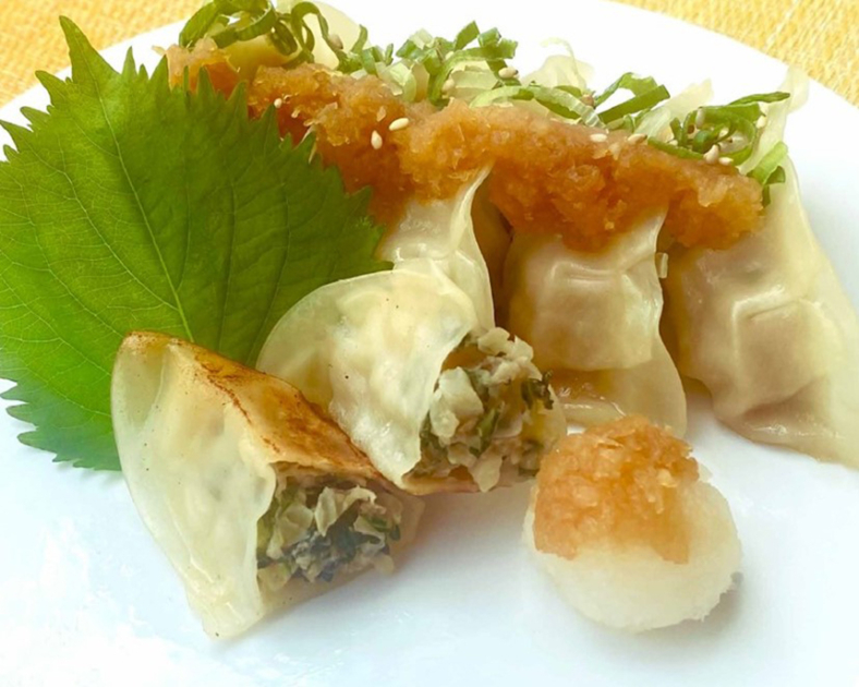 「宇都宮餃子 はちまん餃子」大葉香るおろしポン酢餃子
