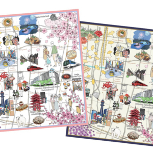 上本町店90周年記念 オリジナルマップハンカチ