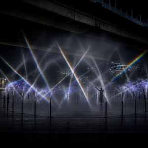 ライトアート展示 「Prism in the Air」＠中之島公園 阪神高速高架下付近