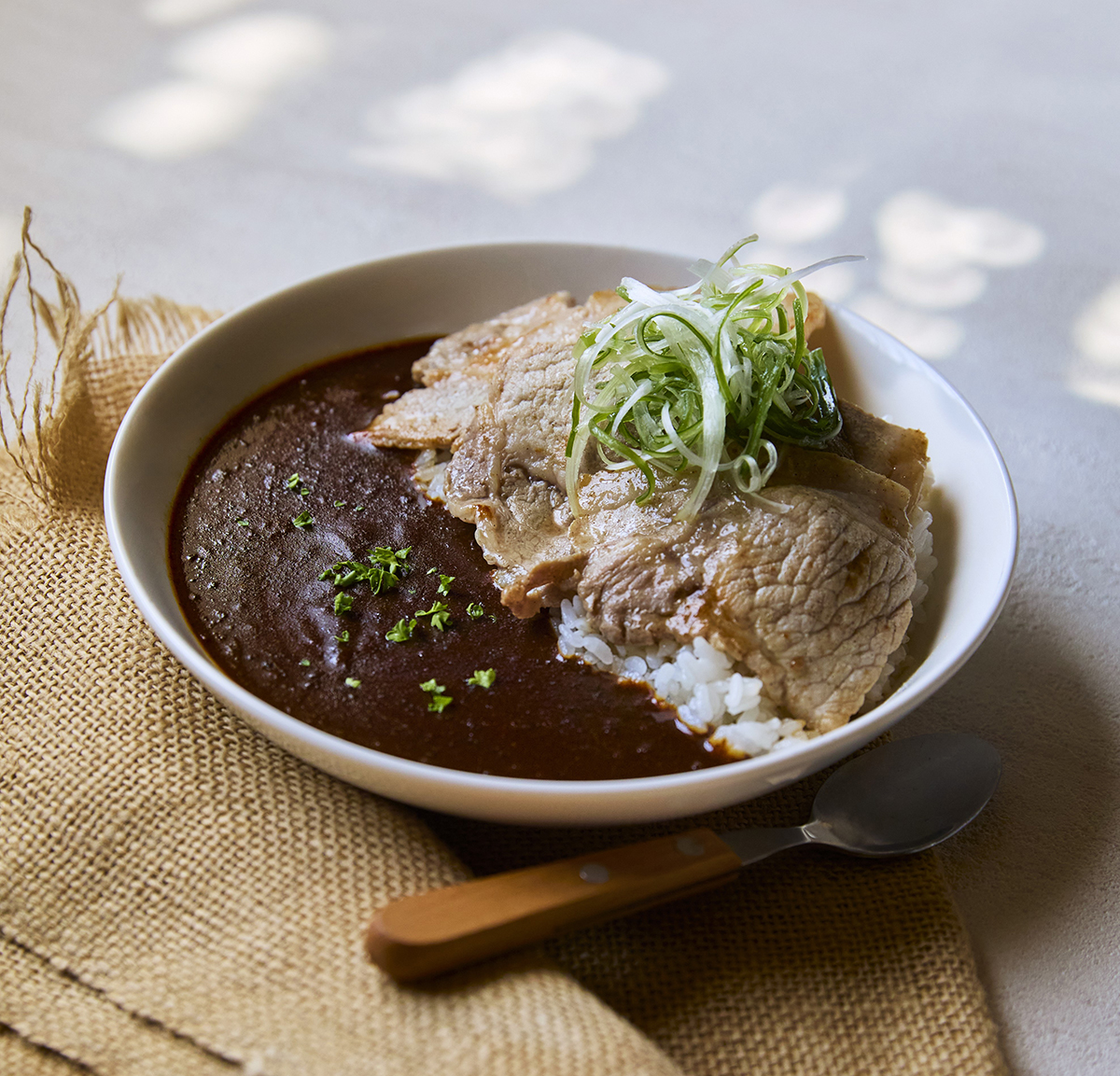 「豚丼ポルコ」塩豚丼カレー