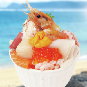 【イートイン】札幌塩水うにのせ山盛り13種海鮮丼