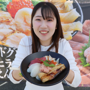ノドグロ炙りとメヒカリ刺し入り ふくしま全部のせ丼