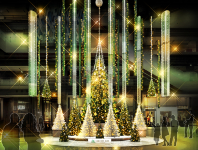 グランフロント大阪に「光の森」クリスマスツリー登場へ　ライティングショーも